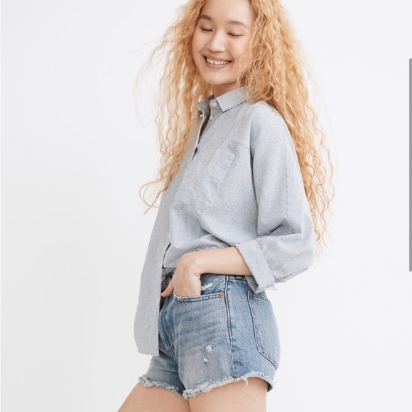 Madewell Relaxed Denim Shorts Renfield Wash Destructed Edition 27 - Picture 2 of 10